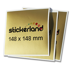 Mat guld kvadratiske klistermærker 