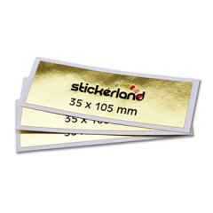 Rektangulære guld klistermærker