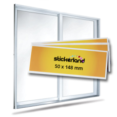 Rektangulære klistermærker med lim på tryksiden