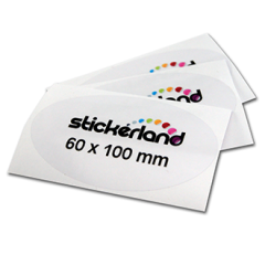 Oval Transparent Stickers CMYK