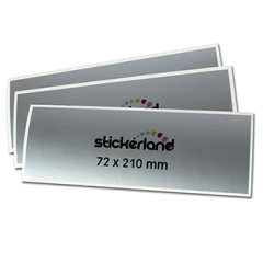 Mat sølv rektangulære klistermærker