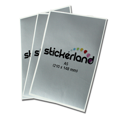 Mat sølv A-format klistermærker