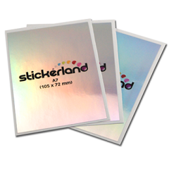 A-Format Holographic-Like Stickers