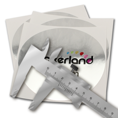 Silver Sticker Custom Size CMYK