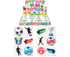 Football Tattoos for Kids, Large Pack 6 x 96 pcs.