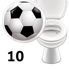 Toilet Stickers - Soccer - 10 pcs