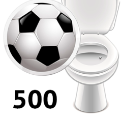 Toilet Stickers - Football - 500 pcs