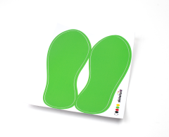 Green footprints for the floor 18 cm