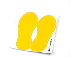 Yellow footprints for the floor 28 cm