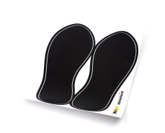 Black footprints for the floor 12 cm