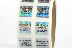 Hologram Security Labels - Void if Tampered - on a Roll