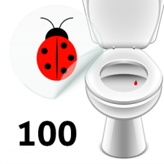 Ladybug toilet sticker 100 pcs. package