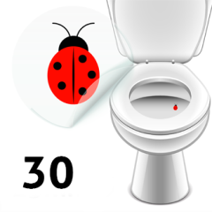 Ladybug toilet sticker 30 pcs. package