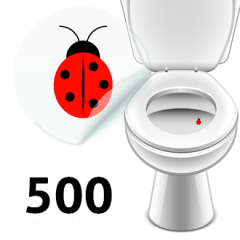 Ladybug toilet stickers 500-piece pack