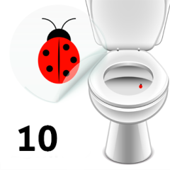 Ladybug toilet stickers 10-pack