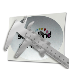Matte Silver Sticker Custom Size CMYK