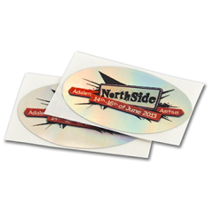 Oval Holographic-Like Stickers