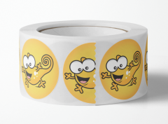 PP Labels on Rolls, Standard Sizes - Digitally Printed in CMYK