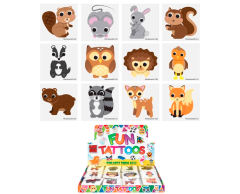 Little Forest Animals, Temporary Tattoos 48 x 12 pcs