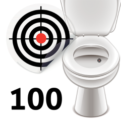 Bullseye toilet stickers 100 pcs. package