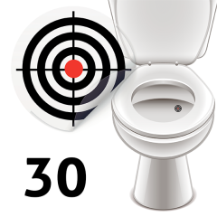 Bullseye toilet stickers 30 pcs package