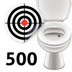 Target practice toilet stickers 500 pcs. package