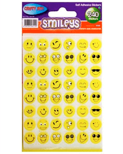 Small Smiley Stickers, Pack of 240