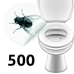 Toilet Targets & Urinal Flies 500 pcs. bundle