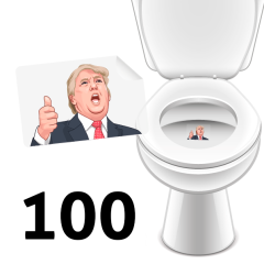 MAKE YOUR TOILET GREAT AGAIN! urinal sticker - 100 pieces