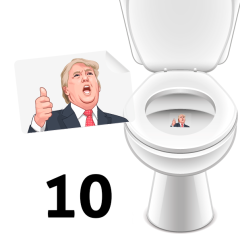 Trump urinal sticker 10 pieces package