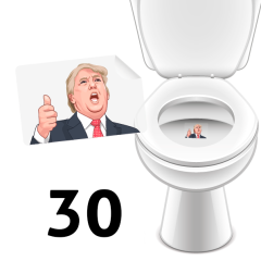 Trump urinal sticker 30 pcs. package